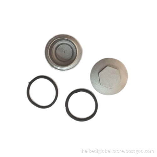 Motorcycle cylinder head oil drain cover